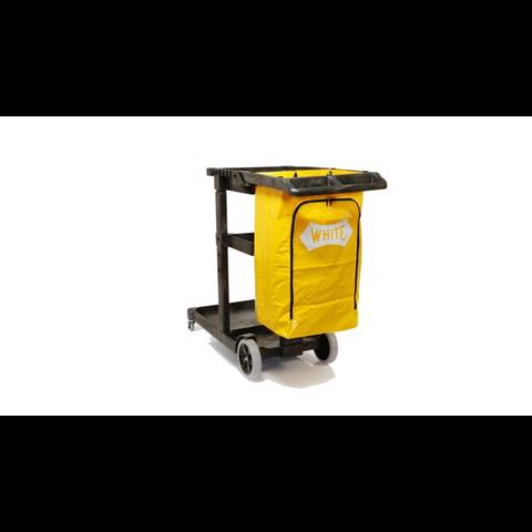 Global Industrial™ Janitor Cart Blue with 25 Gallon Vinyl Bag