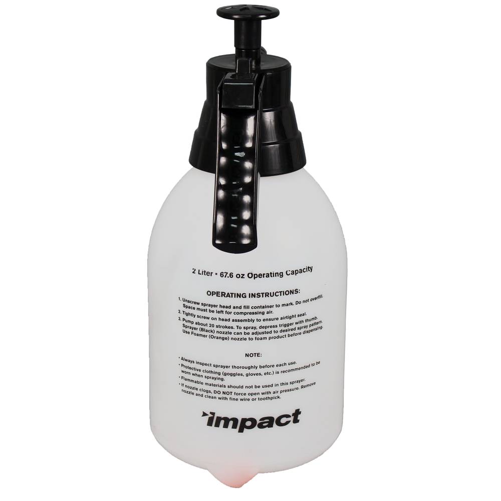 Pump-Up Sprayer/Foamer, 64 oz, Translucent White/Black - Reliable Paper