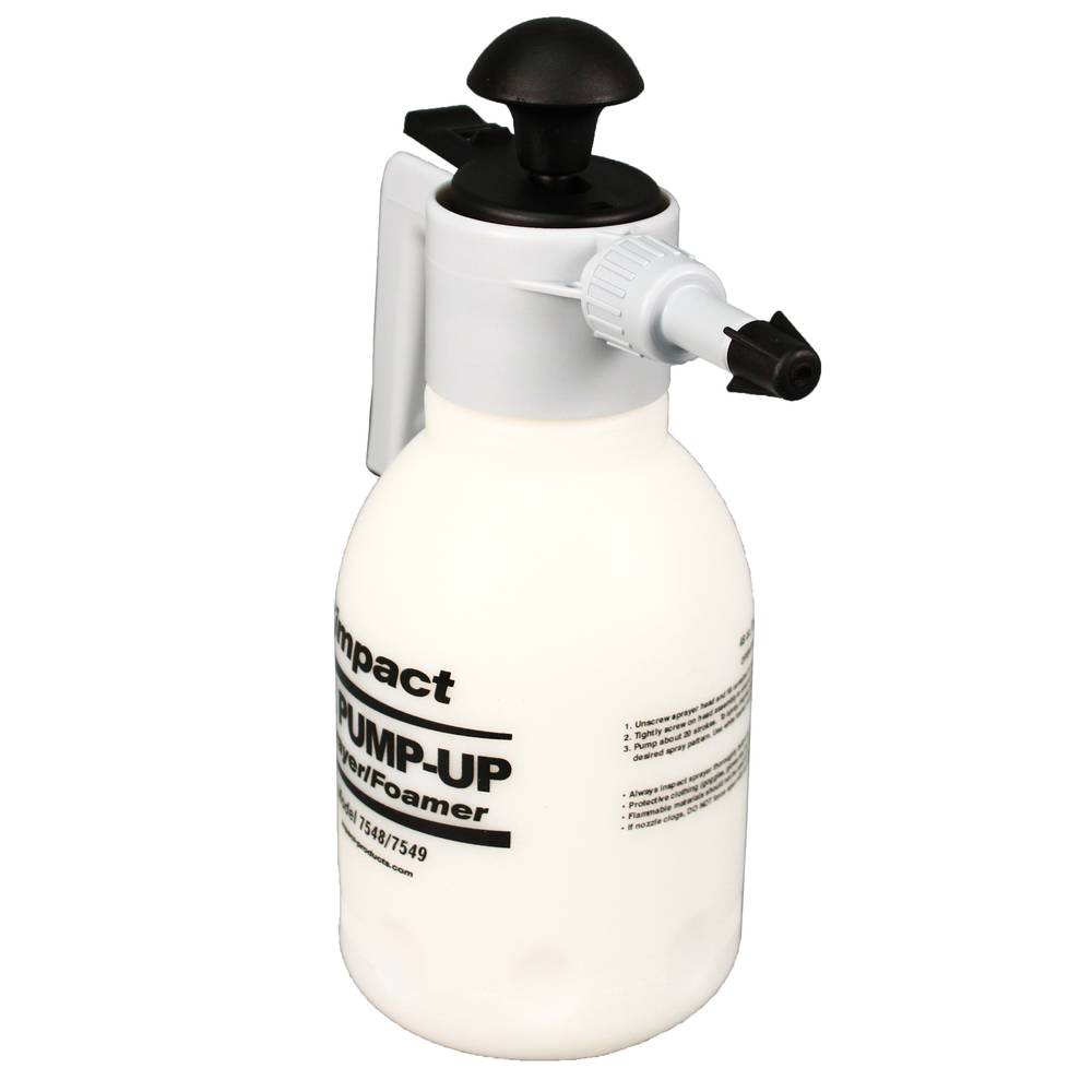 Pump-Up Sprayer/Foamer, 64 oz, Translucent White/Black - Reliable Paper