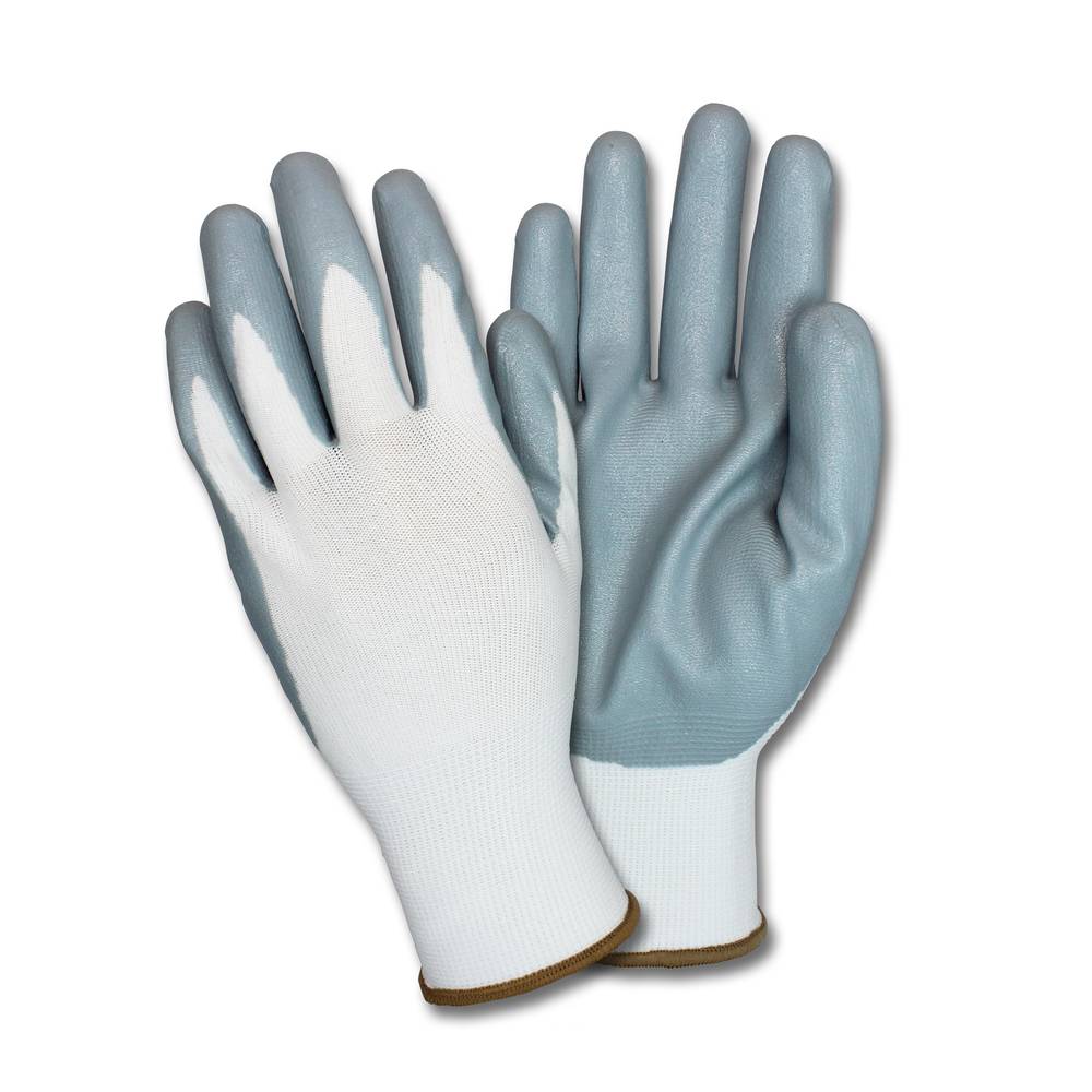 nylon knit gloves with nitrile palms